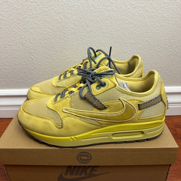 Nike Air Max 1 Travis Scott Cactus Jack Saturn Gold Size 10.5 - Picture 3 of 6